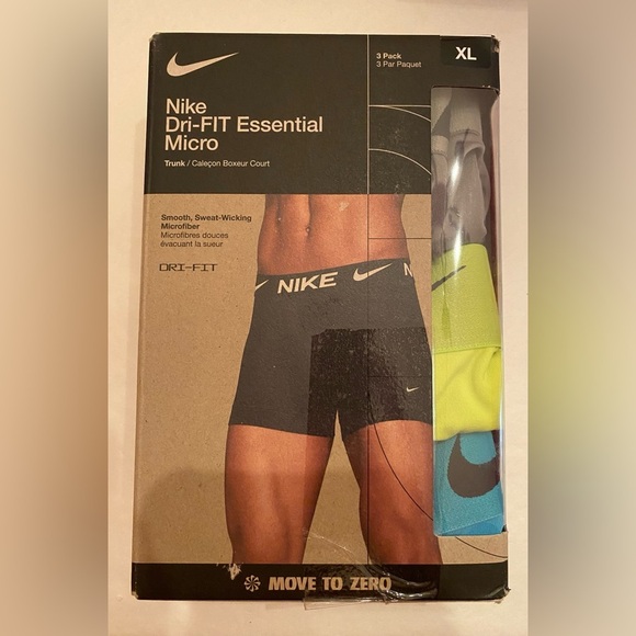 Nike Men’s 3-Pack Dri-FIT Essential Micro Boxer Briefs Trunks Size XL - 3 colors - Picture 1 of 4